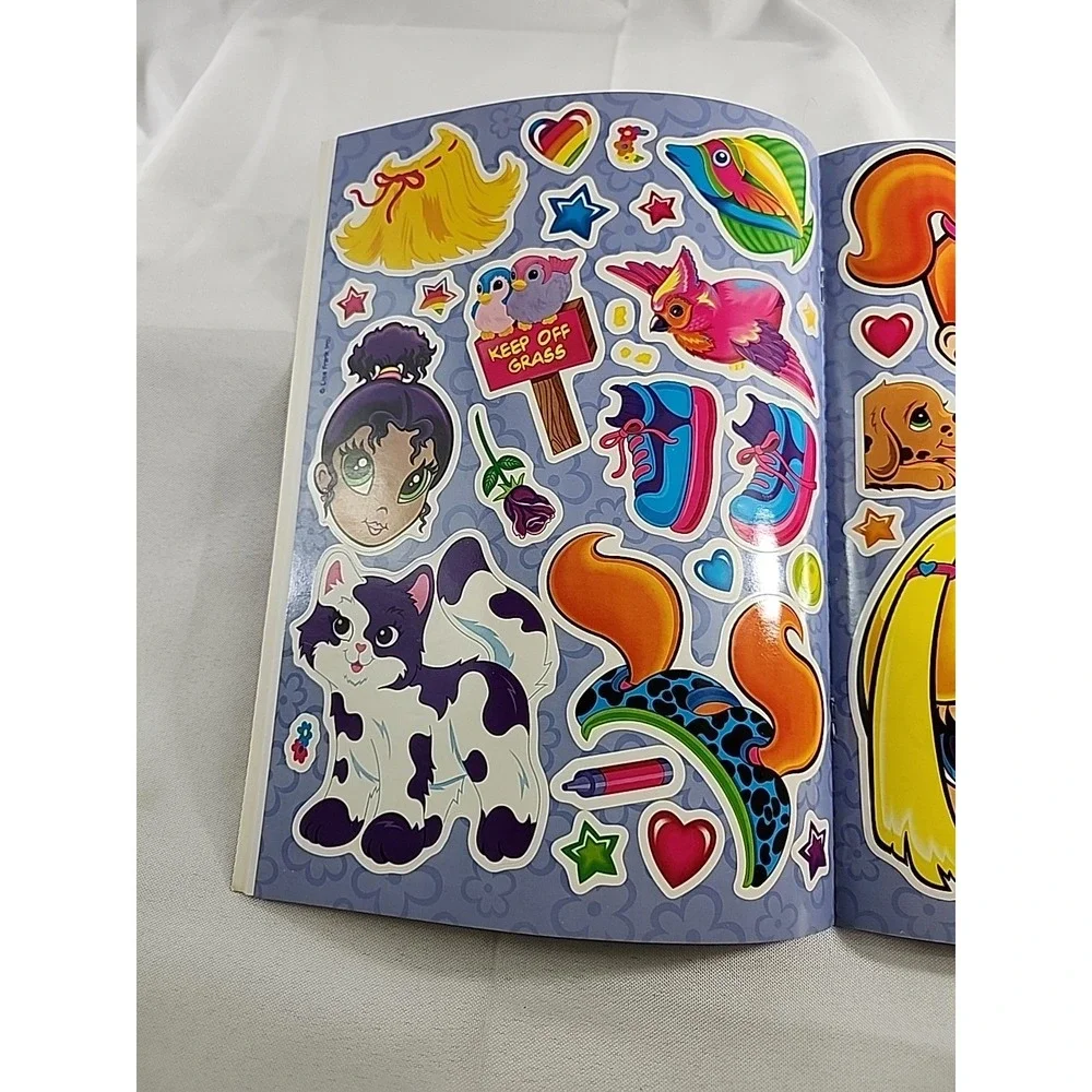 Vintage Rare Lisa Frank Fab Friends Sticker Coloring Book